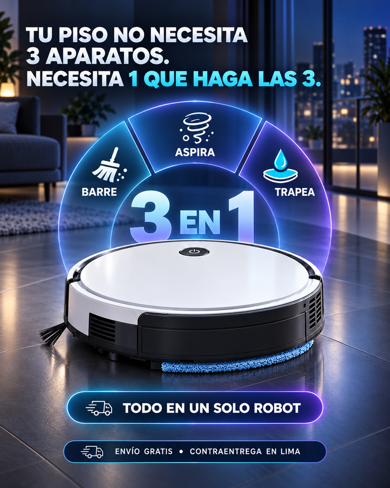 Robot Plus 3 en 1 (Barre • Aspira • Trapea)