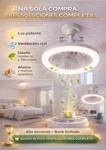 Foco Ventilador 3 en 1 con Aromaterapia Integrada