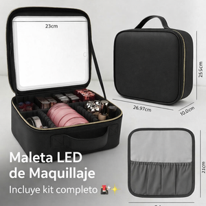 Maleta LED con maquillaje Premium