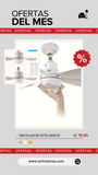 Ventilador Versión 2025+  luz LED + Control 3 en 1