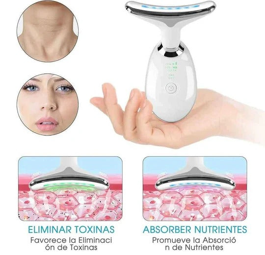 MASAJEADOR FACIAL CON LUZ LED