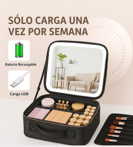 Maleta LED+ Kit de maquillaje (GRATIS Collar Antiestrés)